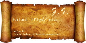 Falusi Ifigénia névjegykártya